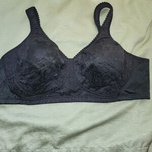 NEW Playtex 46DD Black Lace Support Bra